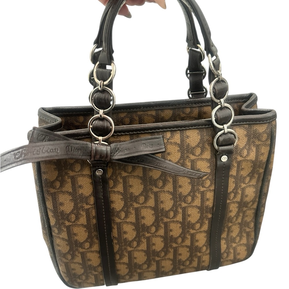 Very Rare!! Authentic Vintage Christian Dior Trotter Romantique Tote Handbag-